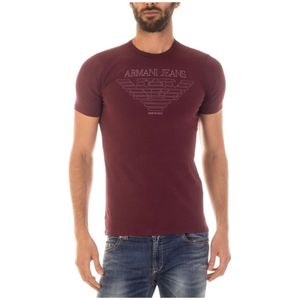 Armani Jeans, Heren, Tops, Rood, Maat: 2XL Katoen,