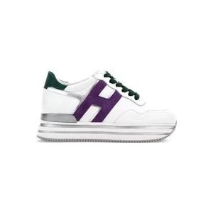 Witte Sneakers Hogan Midi H222 , White , Dames , Maat: 37 EU