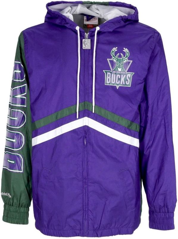 Mitchell & Ness - NBA Undeniable Windbreaker - Paars - Heren - Polyester