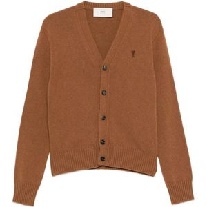 Ami Paris, Heren, Truien, Bruin, Maat: 2XS Kasjmier,