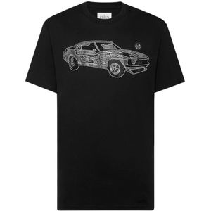 Philipp Plein, Heren, Tops, Zwart, Maat: S Jersey,