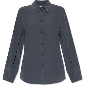 Victoria Beckham, Dames, Blouses & Shirts, Grijs, Maat: XS Zijde,