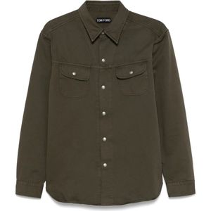 Tom Ford, Heren, Jassen, Groen, Maat: XL Katoen,