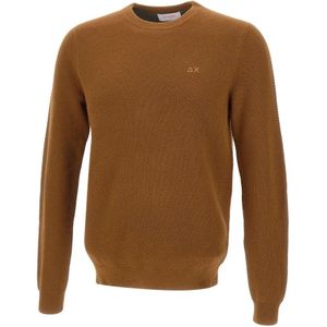 Sun68, Heren, Truien, Bruin, Maat: M Katoen,