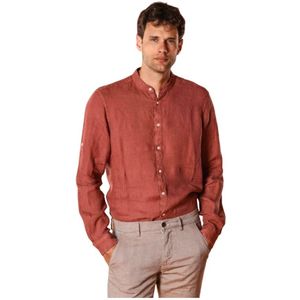 Mason's, Heren, Overhemden, Rood, Maat: 2XL Linnen,