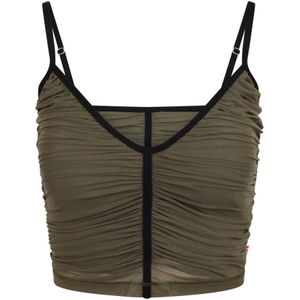 Diesel, Dames, Tops, Groen, Maat: S Polyamide,