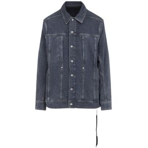 Rick Owens, Heren, Jassen, Grijs, Maat: S Katoen,