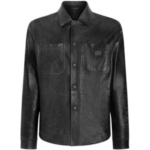 Dolce & Gabbana, Heren, Overhemden, Zwart, Maat: L