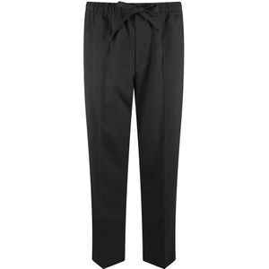 Valentino Garavani, Heren, Broeken, Zwart, Maat: L Leer,