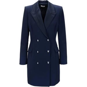 Elisabetta Franchi, Dames, Jassen, Blauw, Maat: XL