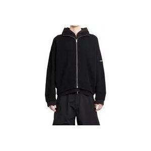 Balenciaga Zwarte Sports Icon Hoodie , Black , Heren , Maat: XL