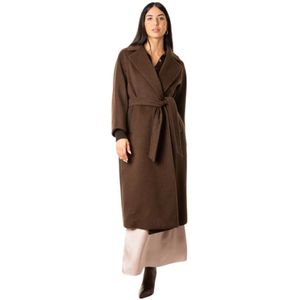 Weekend Max Mara, Dames, Mantels, Bruin, Maat: XS Wol,
