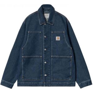 Carhartt Wip, Heren, Jassen, Blauw, Maat: M Katoen,