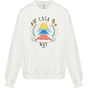 Casablanca - Sweatshirt - Wit - Heren - Katoen