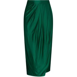 Max Mara Studio, Dames, Rokken, Groen, Maat: S Poliester,