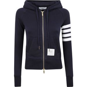 Thom Browne, Dames, Sweatshirts & Hoodies, Blauw, Maat: XS Katoen,