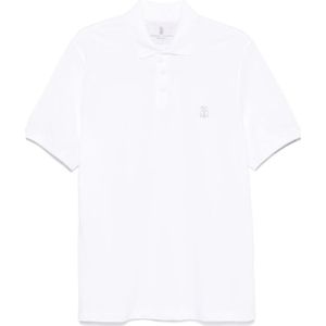 Brunello Cucinelli, Heren, Tops, Wit, Maat: L Katoen,