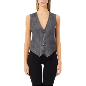 Liu Jo, Dames, Jassen, Grijs, Maat: L Leer,