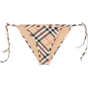 Burberry - Bikini Broekjes - Bruin - Stretch Nylon - Ruitjesprint