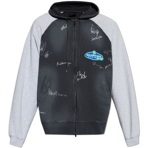 Balenciaga, Heren, Sweatshirts & Hoodies, Grijs, Maat: XL Katoen,