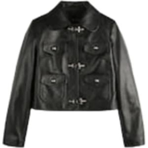 Fay, Dames, Jassen, Zwart, Maat: S Leer,