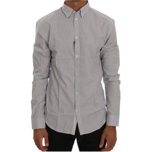 Frankie Morello, Heren, Overhemden, Grijs, Maat: L Katoen,