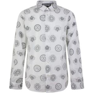 Versace Jeans Couture, Heren, Overhemden, Wit, Maat: 4XL