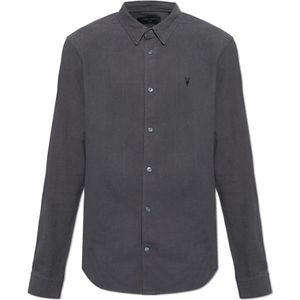 AllSaints, Heren, Overhemden, Grijs, Maat: XS Katoen,