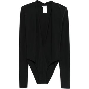 Amazuin, Dames, Tops, Zwart, Maat: ONE Size Polyamide,