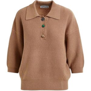 Essentiel Antwerp, Dames, Tops, Bruin, Maat: S Wol,