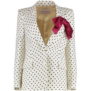 Valentino Garavani, Dames, Jassen, Beige, Maat: M Zijde,