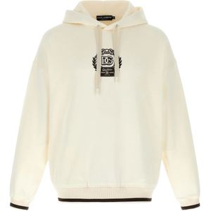 Dolce & Gabbana, Heren, Sweatshirts & Hoodies, Beige, Maat: S Katoen,