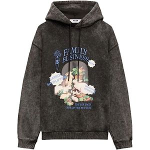 Msgm, Heren, Sweatshirts & Hoodies, Zwart, Maat: S