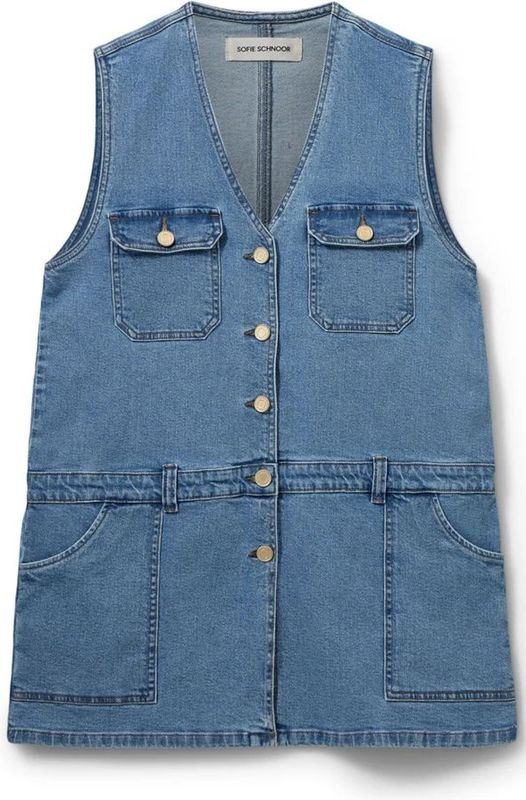 Sofie Schnoor, Dames, Jurken, Blauw, Maat: XS Denim,