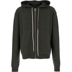 Rick Owens, Heren, Sweatshirts & Hoodies, Groen, Maat: M Wol,