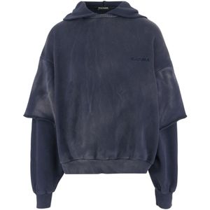 Cultura, Heren, Sweatshirts & Hoodies, Blauw, Maat: XL Katoen,