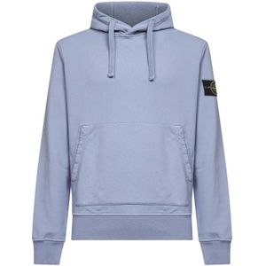 Stone Island, Heren, Sweatshirts & Hoodies, Blauw, Maat: L Fleece,