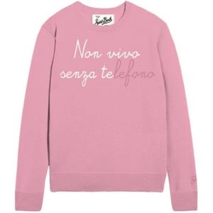 MC2 Saint Barth, Heren, Sweatshirts & Hoodies, Roze, Maat: S Wol,