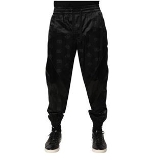 Dolce & Gabbana, Heren, Broeken, Zwart, Maat: L Nylon,