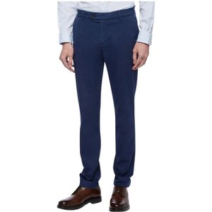 Brooks Brothers, Heren, Broeken, Blauw, Maat: W32 Katoen,