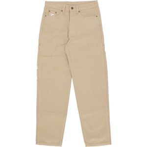 Karl Kani, Heren, Broeken, Beige, Maat: S Katoen,