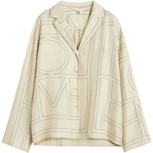 TotêMe, Dames, Blouses & Shirts, Beige, Maat: XS Zijde,