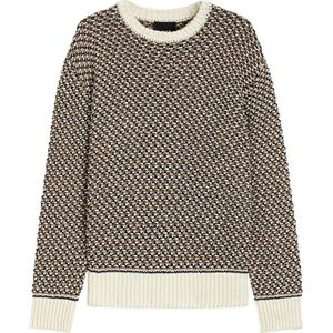 Hugo - Veelkleurige Trui - Katoen - Ronde Halslijn - Lange Mouwen