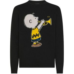 Sun68, Heren, Truien, Zwart, Maat: L