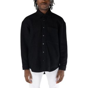 Amish, Heren, Overhemden, Zwart, Maat: S