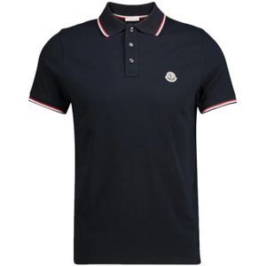 Moncler, Heren, Tops, Blauw, Maat: 3XL Katoen,