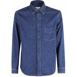 Jacob Cohën, Heren, Overhemden, Blauw, Maat: XL Denim,