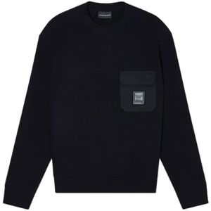 Emporio Armani, Heren, Sweatshirts & Hoodies, Zwart, Maat: S