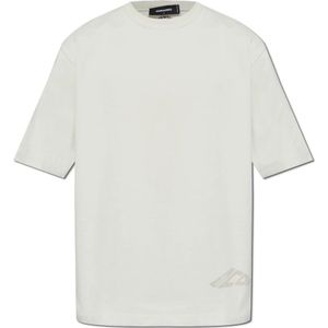 Dsquared2, Heren, Tops, Grijs, Maat: M Katoen,