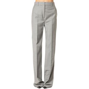 Max Mara Studio, Dames, Broeken, Grijs, Maat: M Wol,